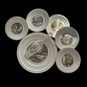 Vintage Harkerware Cabin China dishes-great condition